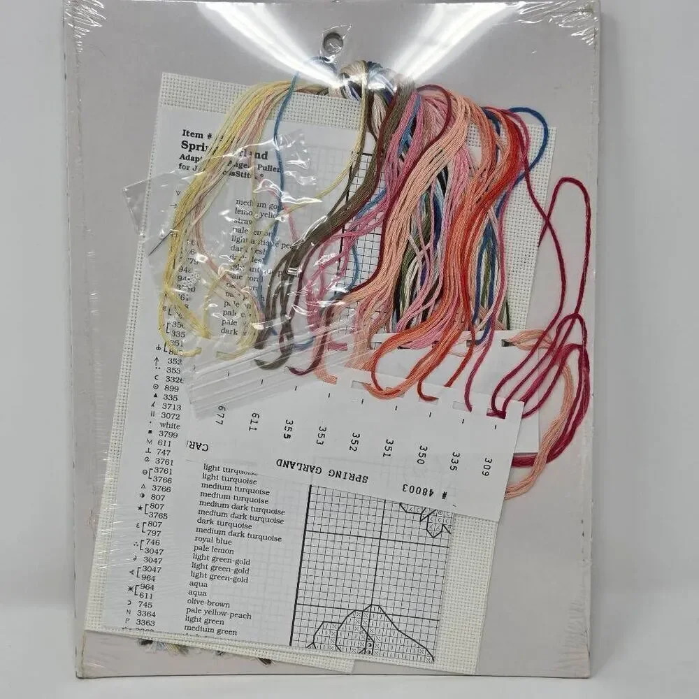 DREAMSICLES SPRING GARLAND COUNTED CROSS STITCH KIT 48003 7